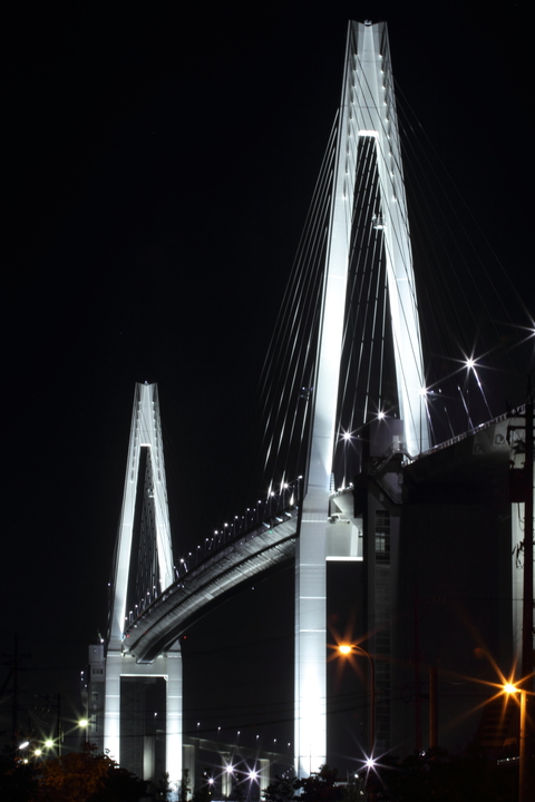 新湊大橋の夜景